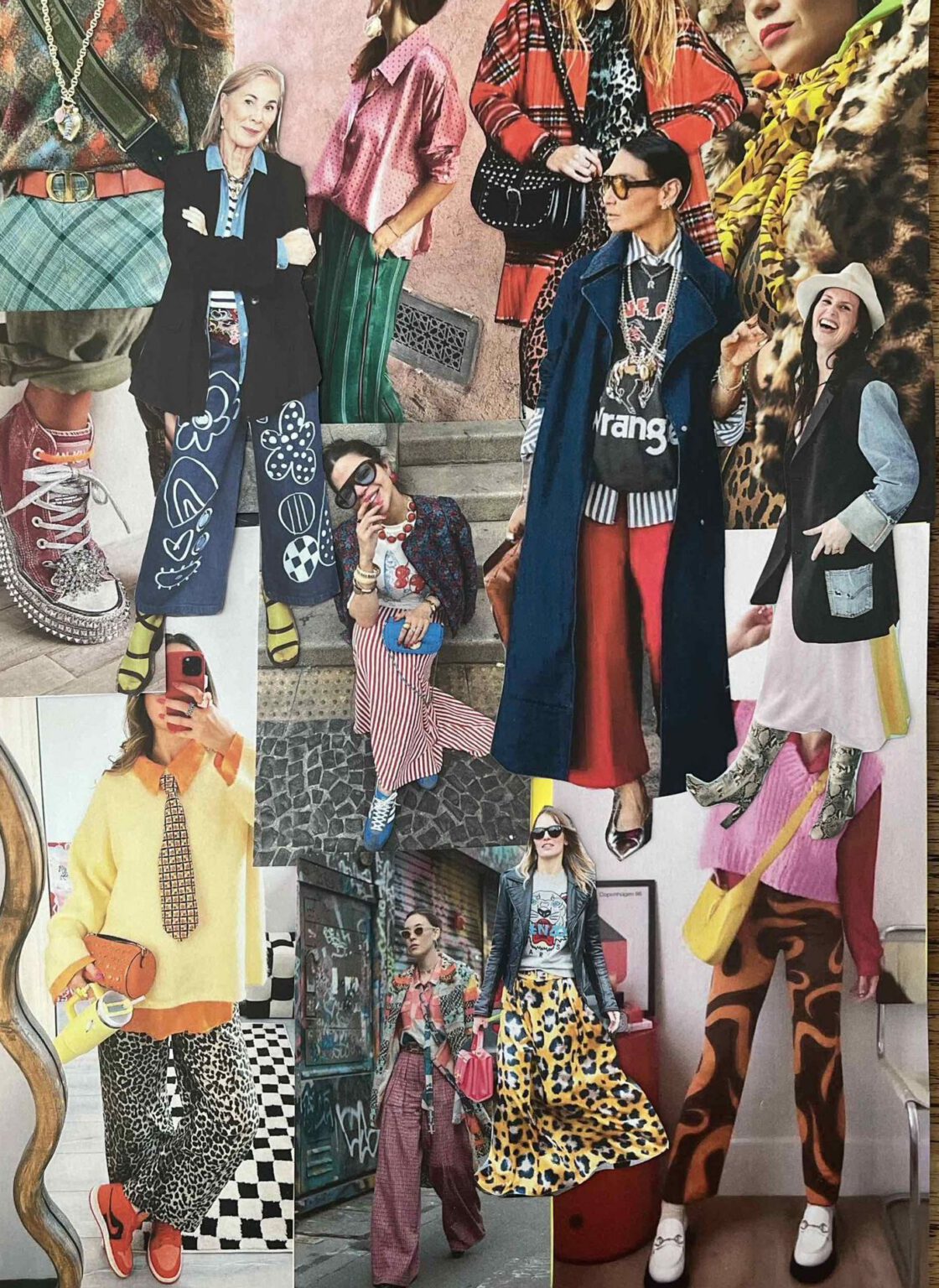 Een collage van de Stijlpersoonlijkheid Creatief.